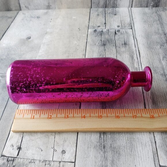Pink Mercury Glass Bottle Vase - Picture 3 of 4